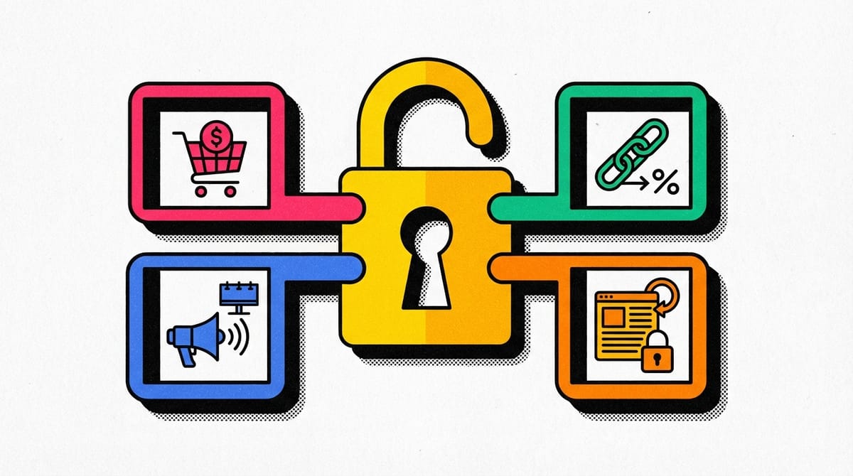 Illustration of a blog transforming into diverse revenue streams, symbolizing business model opportunities.