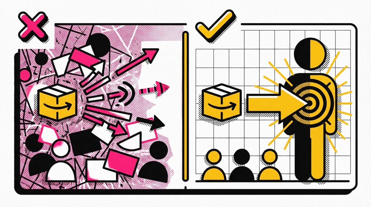 Targeted marketing strategy diagram highlighting audience segmentation and engagement.