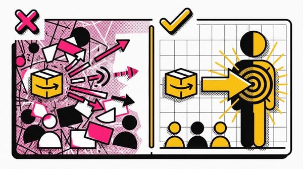 Targeted marketing strategy diagram highlighting audience segmentation and engagement.